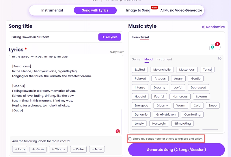 How to Generate AI Songs via Vidnoz-5