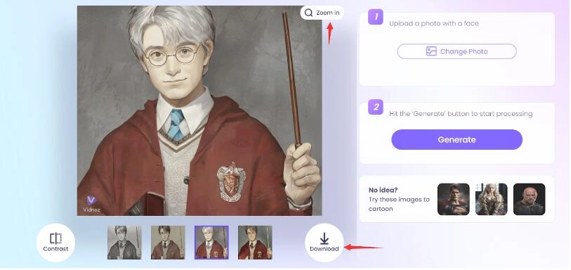 How to Generate Harry Potter AI Cartoon Face - Step 5