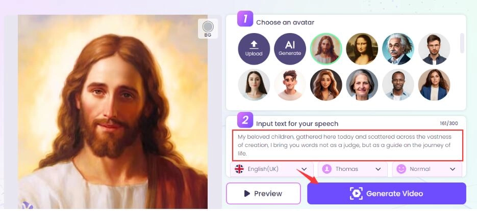 How to Let AI Jesus Talk