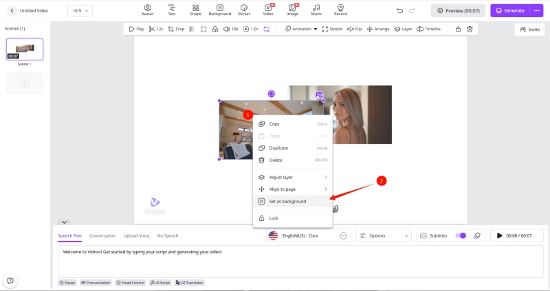 How to Make a Picture-in-Picture Video with Vidnoz - Main Video