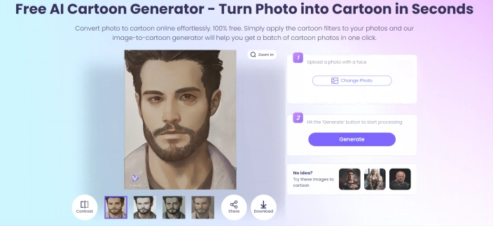 How to Make AI Avatar from Text Generate Cartoon Avatar