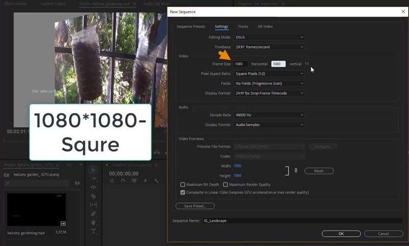 How to Make Square Video in Premiere