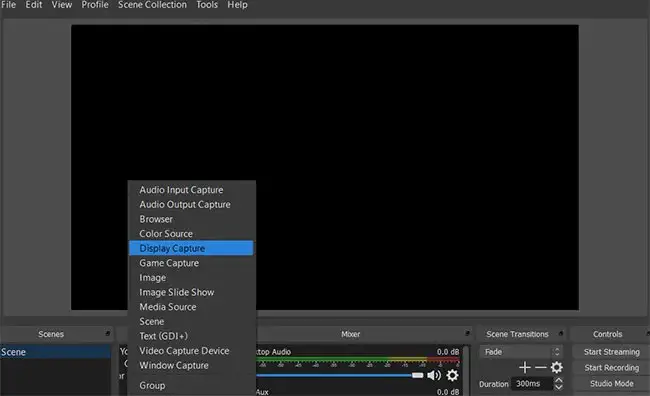 OBS Display Capture