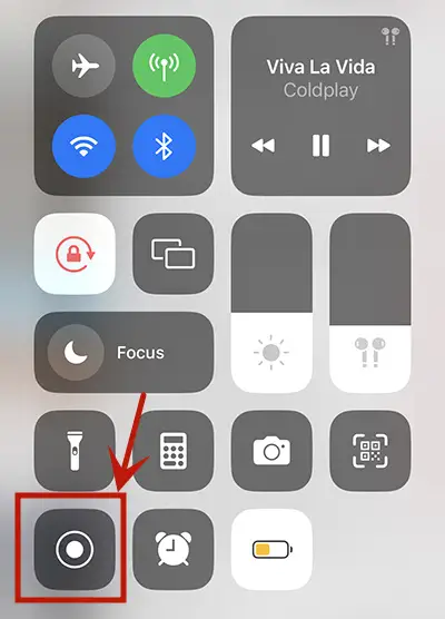 Screen Recording in Control Center - iPhone