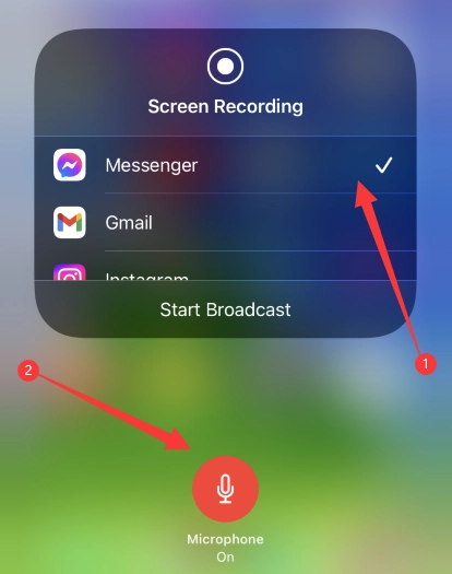 How to Record Messenger Call with Audio on iPhone - Step 4