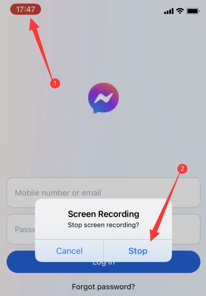 How to Record Messenger Call with Audio on iPhone - Step 6