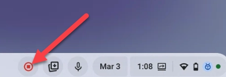 Stop Screen Recording on Chromebook