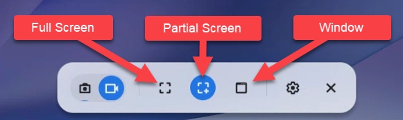 Choose the Type of Screen Recording