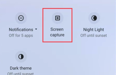 Choose Screen Capture on Chromebook