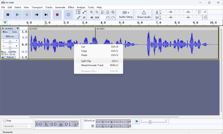 How to Split Audio in Audacity