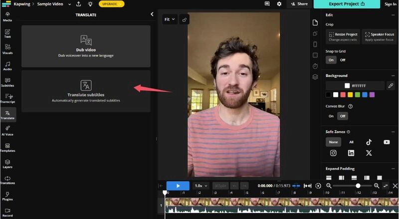 How to Translate Norwegian Videos to English with Kapwing - 2
