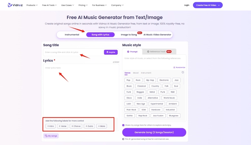 How to Use Game Music Maker - Add Lyrics