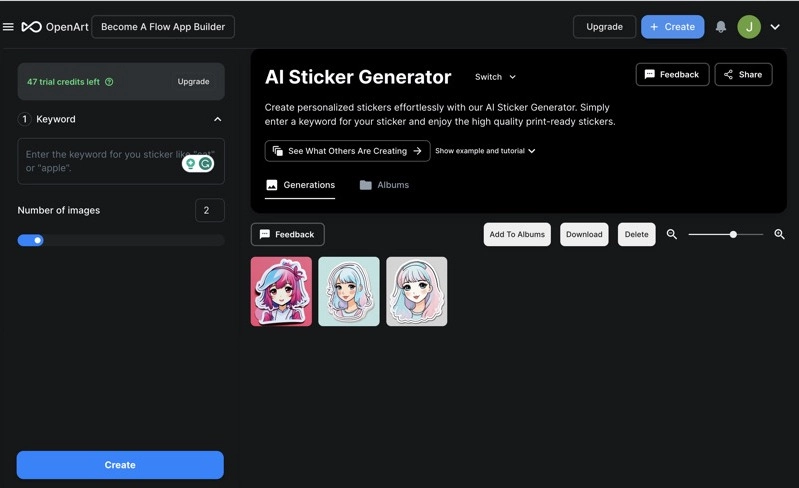 How to Use OpenArt AI Sticker Generator