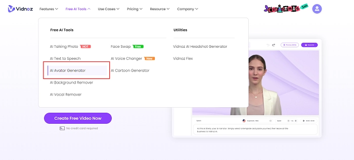 How to Use Vidnoz AI Avatar Generator 1