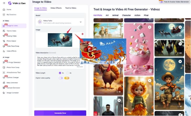 How to Use Vidnoz Gen - 3