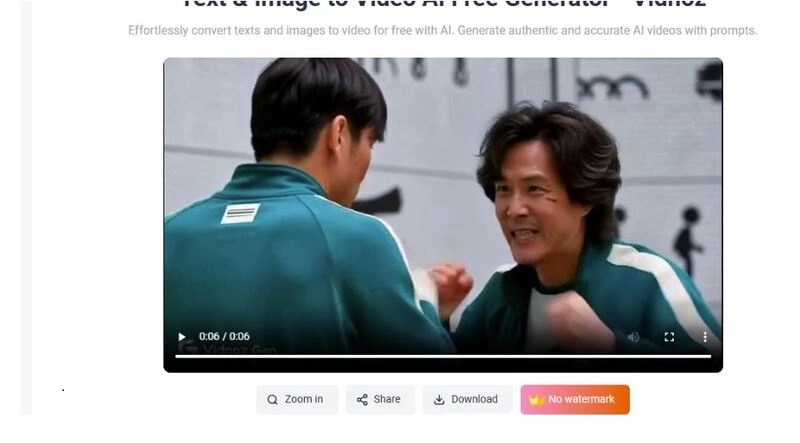 How to Use Vidnoz Gen Video Effect - Step 3