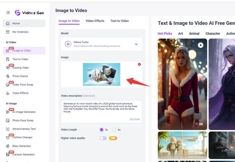 How to Use Vidnoz Image to Video AI - 2