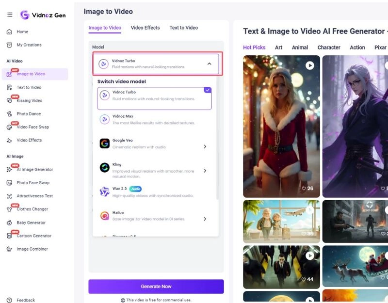 How to Use Vidnoz Image to Video AI - 3