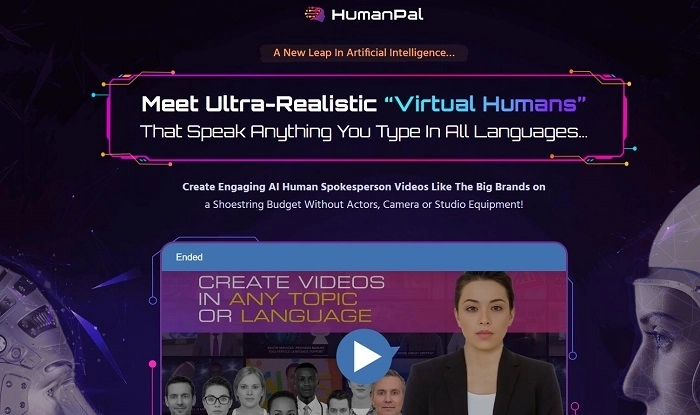 HumanPal AI 말하는 머리 도구