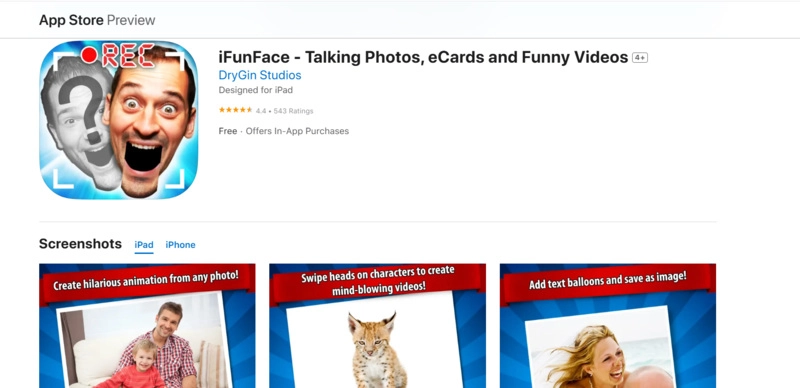 iFunFace Free Talking Photo App Overview