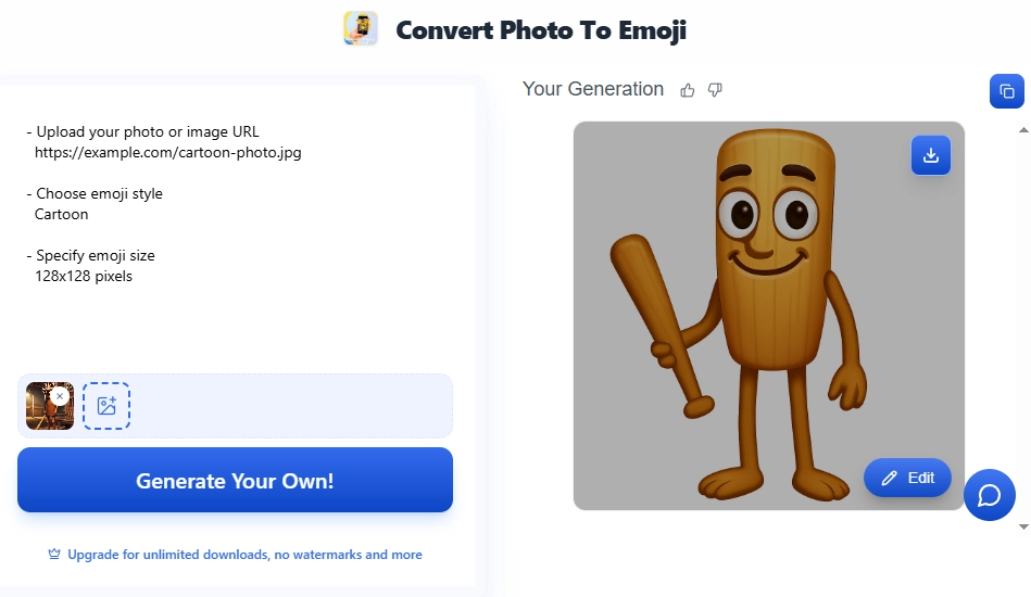 Image to Emoji in Cartoon Style