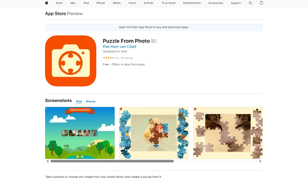 Image to Puzzle iOS App