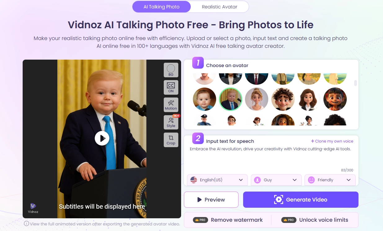 Image to Puzzle Talking Photo