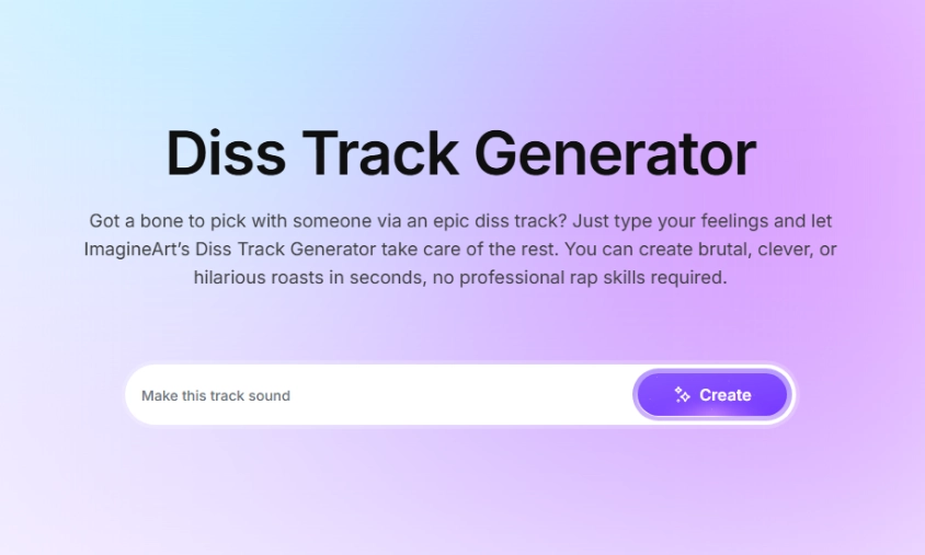 ImagineArt - Type a Name and Topic of the Diss Track