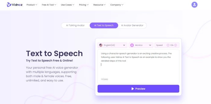 Implement Text to Speech with Vidnoz AI