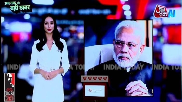 India AI News Presenter Sana