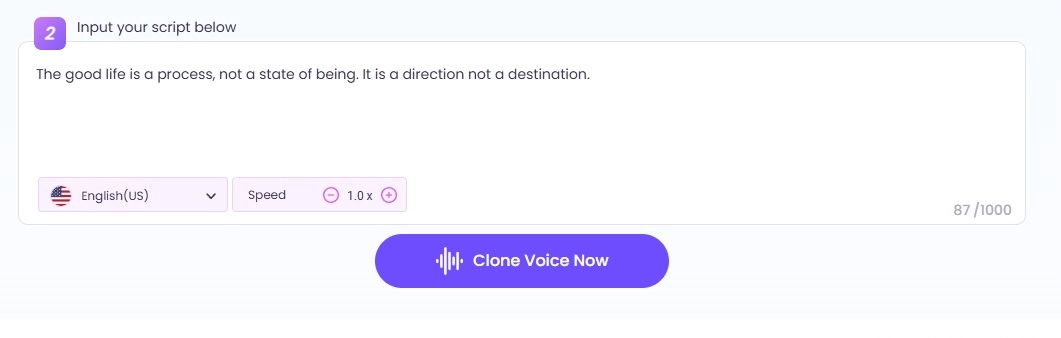 Input Script To Clone Bill Cipher AI Voice with Vidnoz