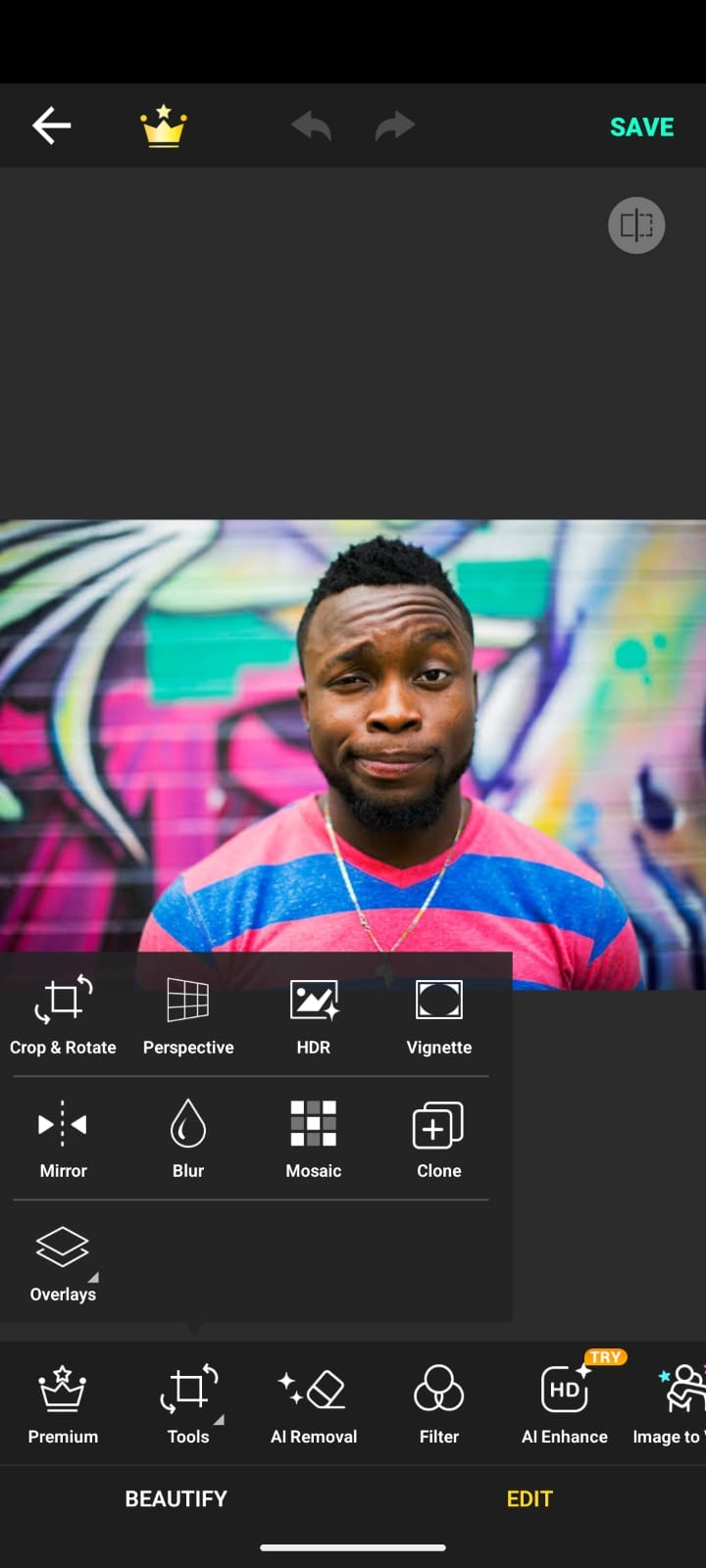 Inverted Face Filter Perfectcorp Symmetrical Mirror