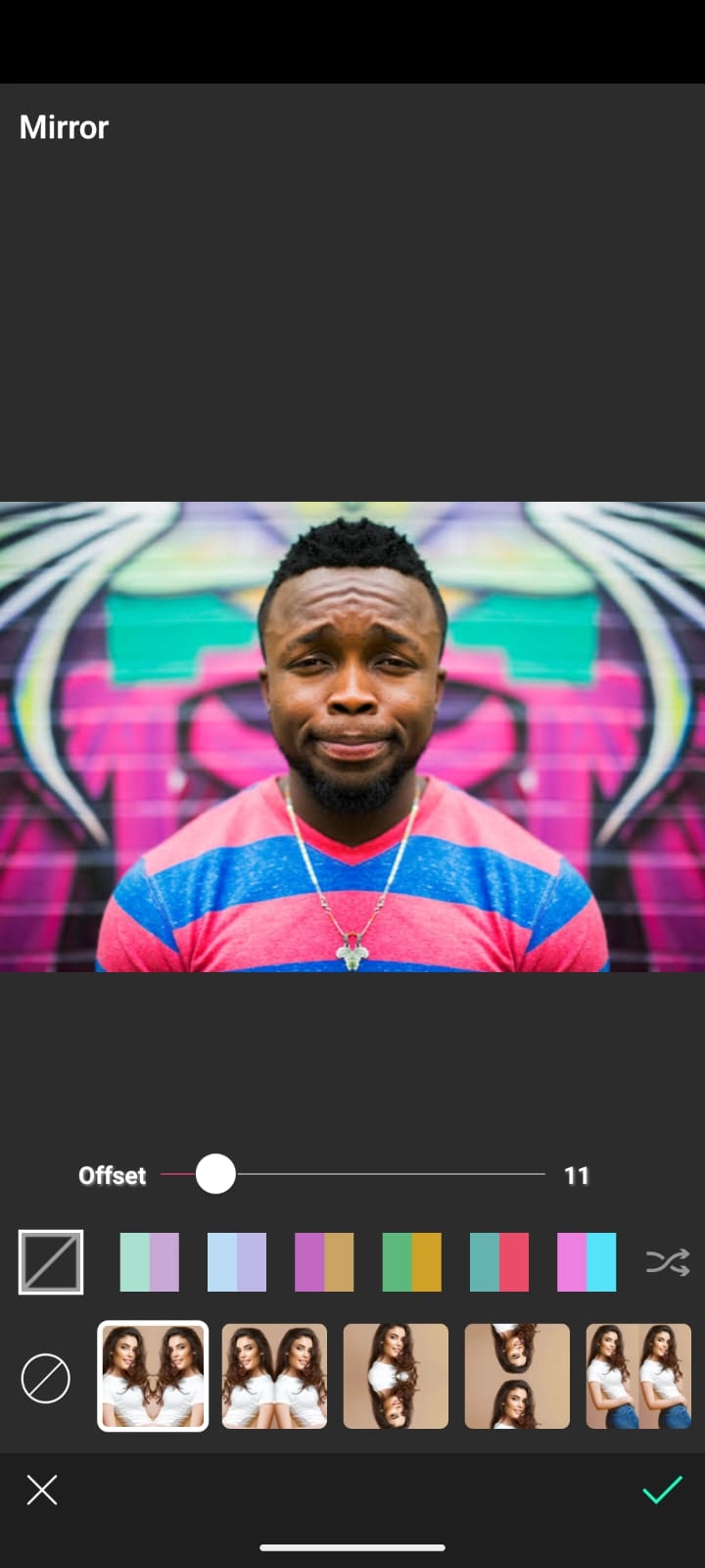 Inverted Face Filter Perfectcorp Symmetrical Result