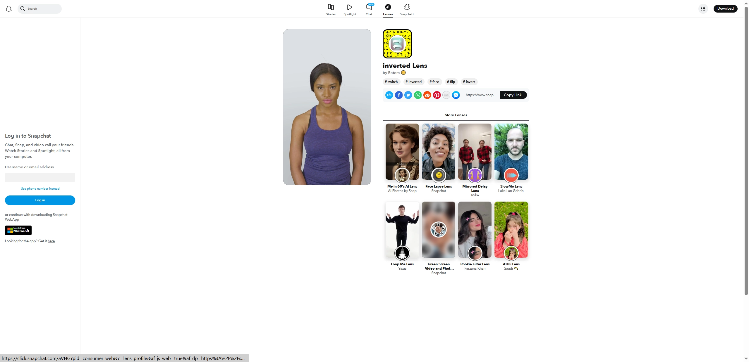 Inverted Face Filter Snapchat