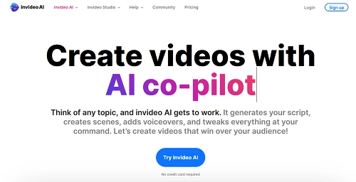InVideo Generate Video With Video Tutorial Script