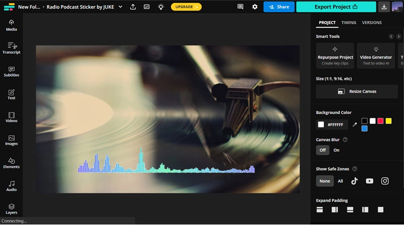 Kapwing Sound Wave Generator