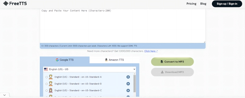 Korean Text to Speech FreeTTS