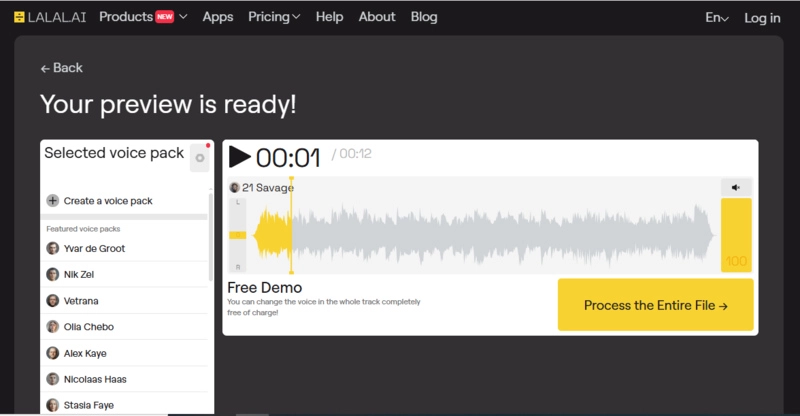 LaLaL AI Voice Changer with Effects AI Tool