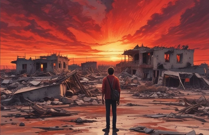 Last Selfie on Earth Image Generated by Pixlr