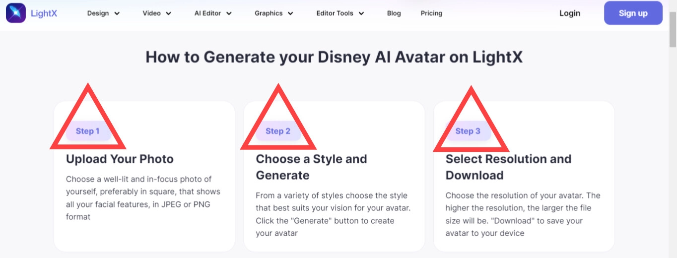 LightX - Photo to Disney Character Generator