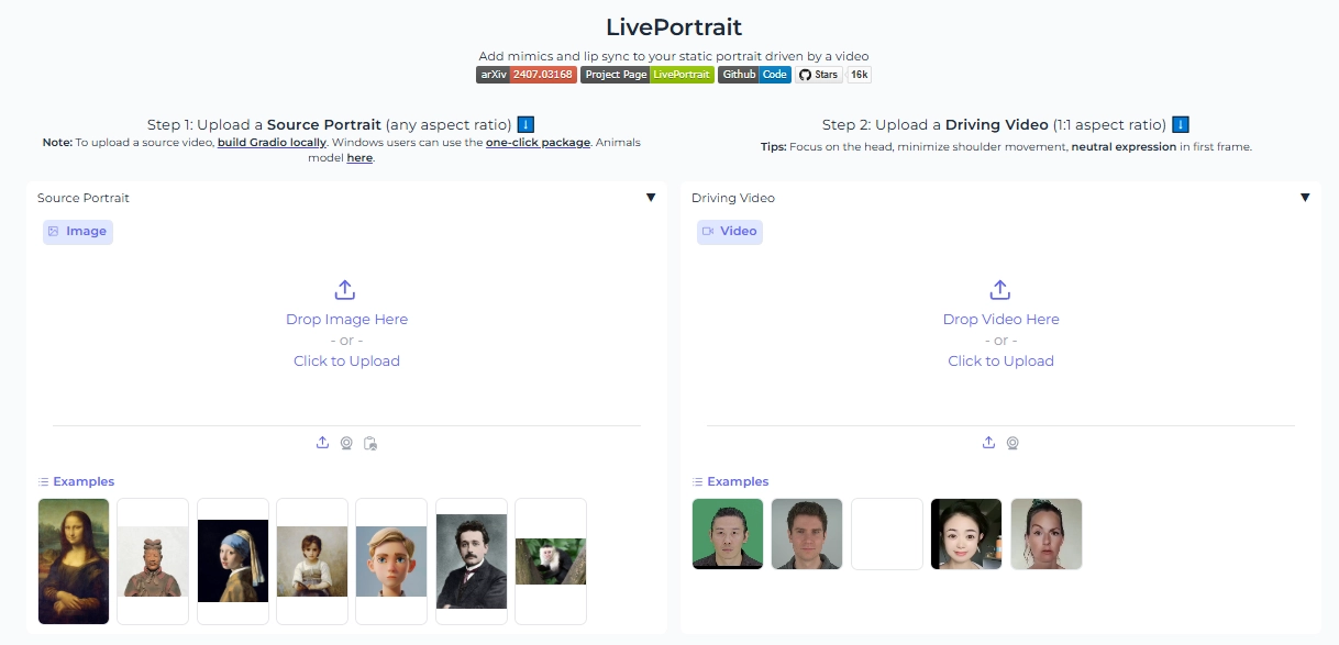Live Portrait AI on Hugging Face
