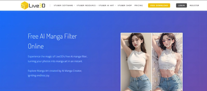 Live3D AI Manga Filter