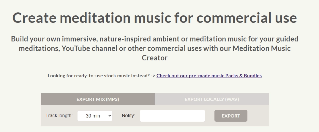 Long Meditation Music Generator