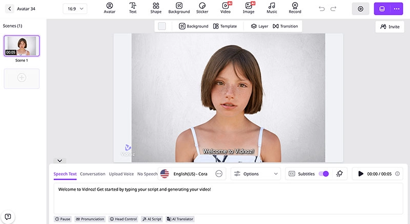 Look Alike Avatar Vidnoz Avatar