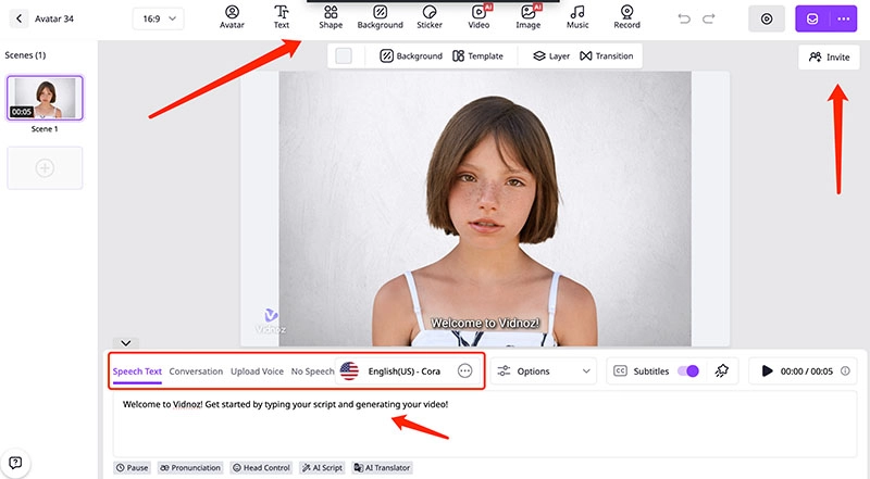 Look Alike Avatar Vidnoz Video