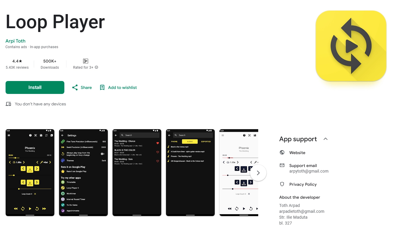Loop Player (Android): Loop Audio on Android Device