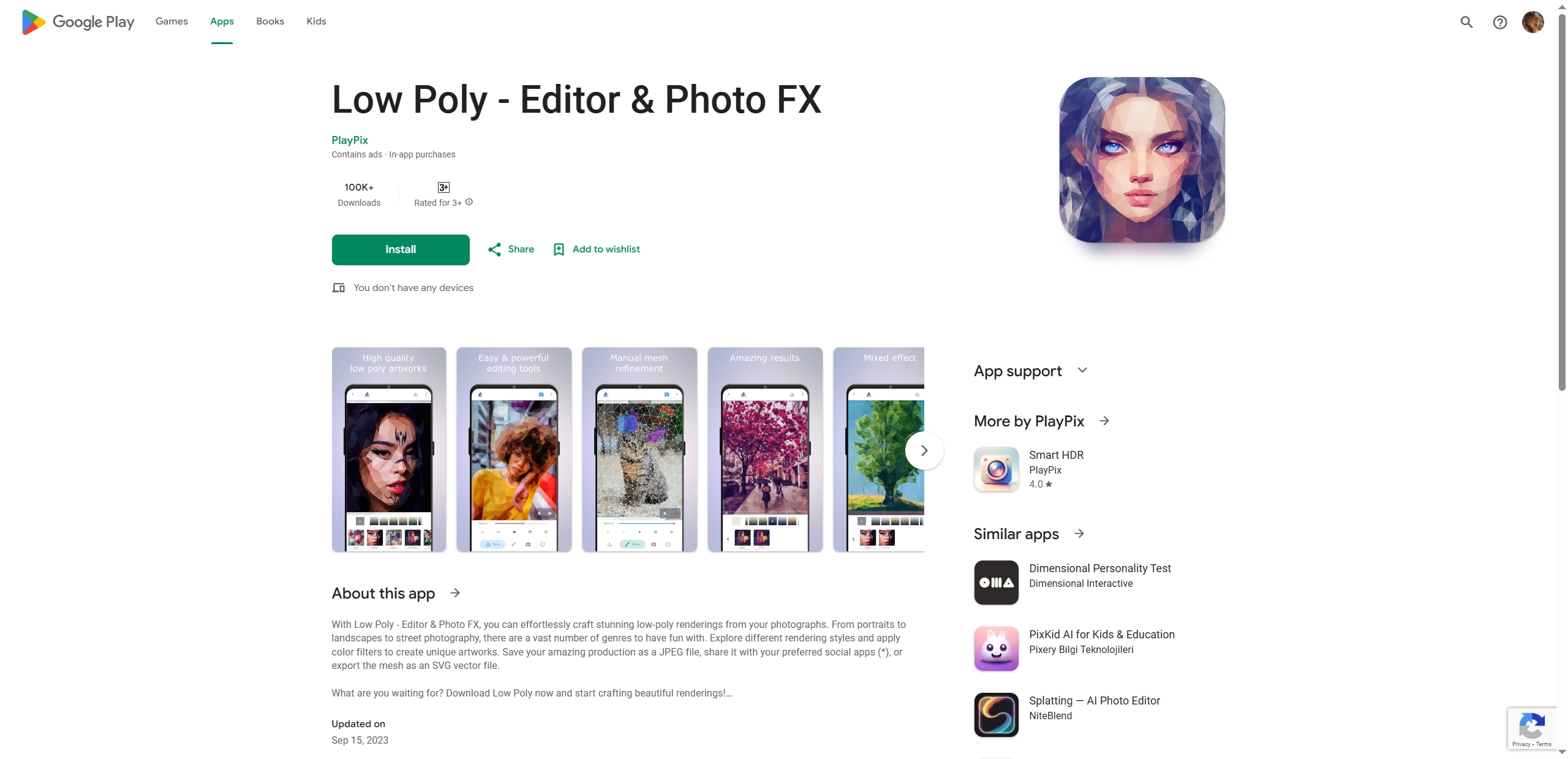 Low Poly Art Editor Photo FX
