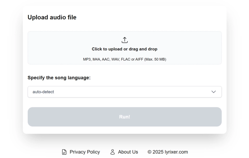 LyriXer AI Lyrics Extractor Online