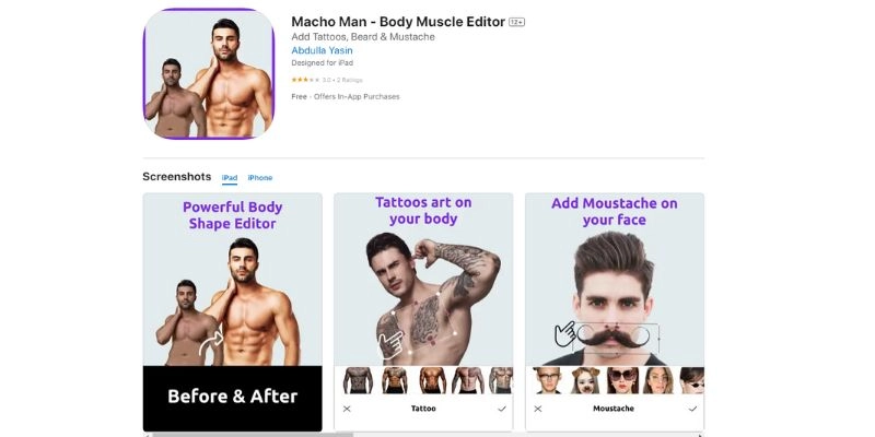 MachoMan Makeover App for Men