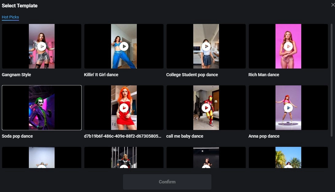 Make AI Character Swap in Video Templates
